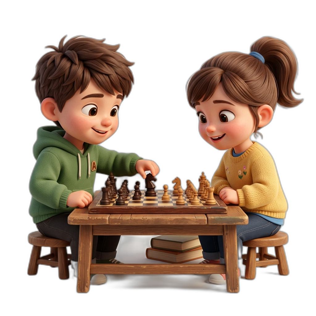 Children playing chess